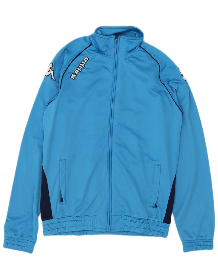 Giacca da tuta grafica Kappa da ragazzo 13-14 anni Blu Colourblock