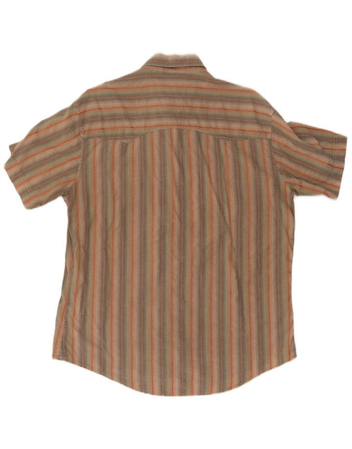 MARLBORO CLASSICS Camicia a maniche corte da uomo 2XL Cotone a righe multicolore