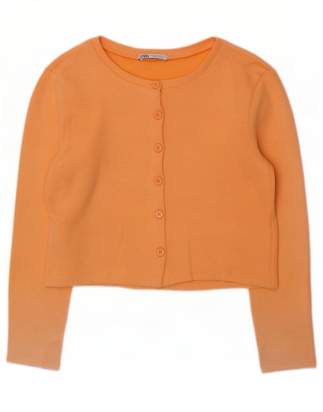 Top cardigan corto da donna Zara UK 12 arancione medio