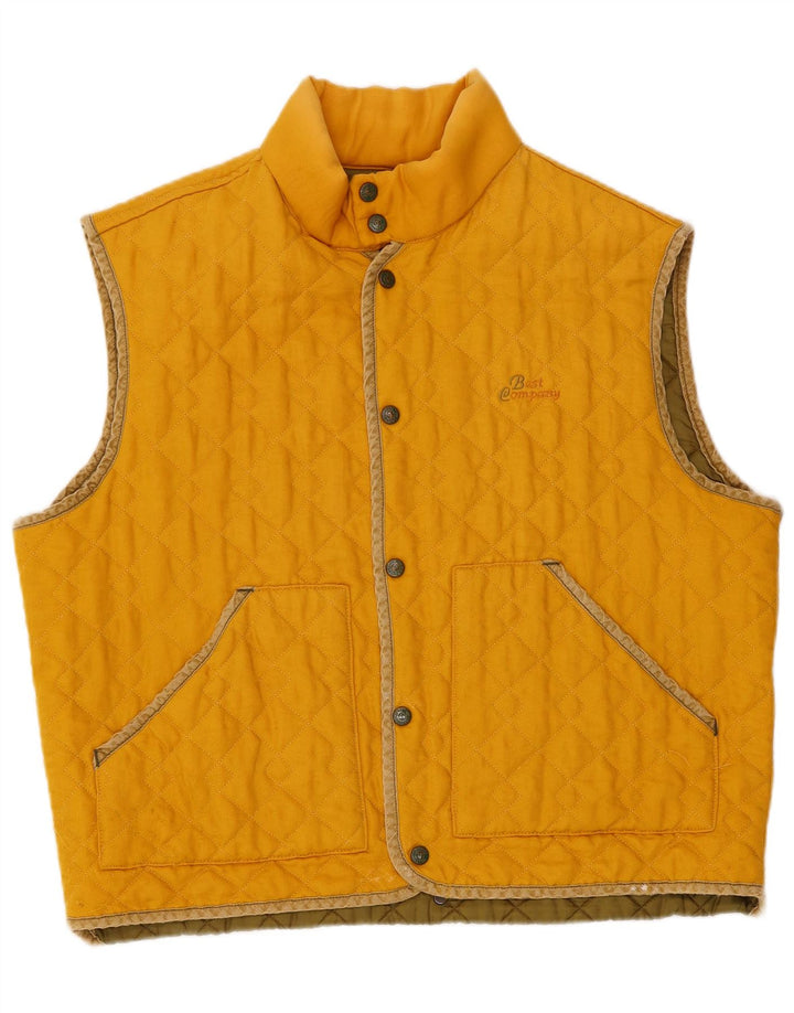 Gilet trapuntato da uomo Best Company UK 38 medio giallo in poliammide