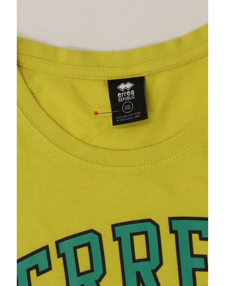T-shirt grafica da uomo Errea Top XS in cotone giallo