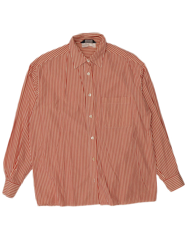 Camicia weekend da donna Max Mara UK 16 Cotone gessato rosso grande