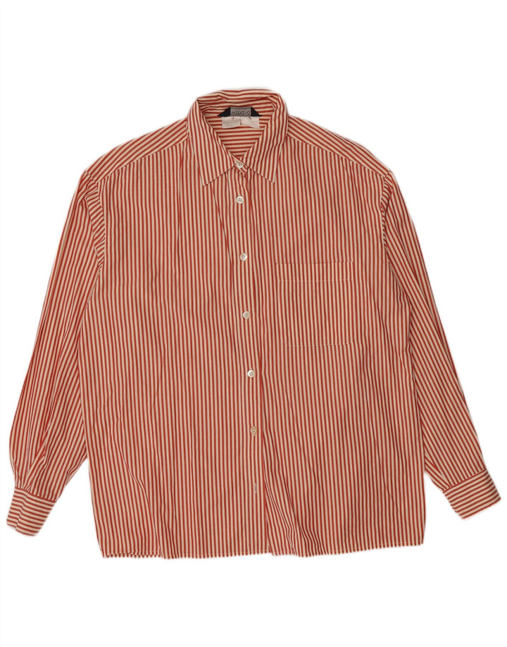 Camicia weekend da donna Max Mara UK 16 Cotone gessato rosso grande