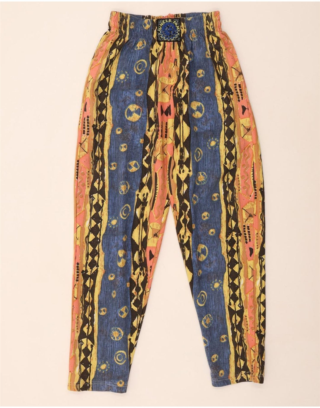 Pantaloni a vita alta da donna Zio Sam piccoli W27 L29 cotone multicolore