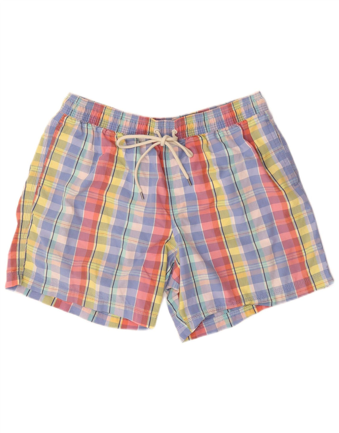 Pantaloncini da bagno da uomo Marks & Spencer XL in cotone scozzese multicolore