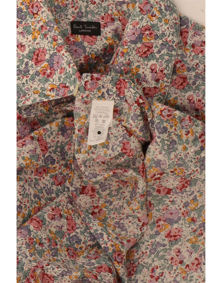 Camicia formale da uomo Paul Smith taglia 42 16 1/2 grande floreale multicolore