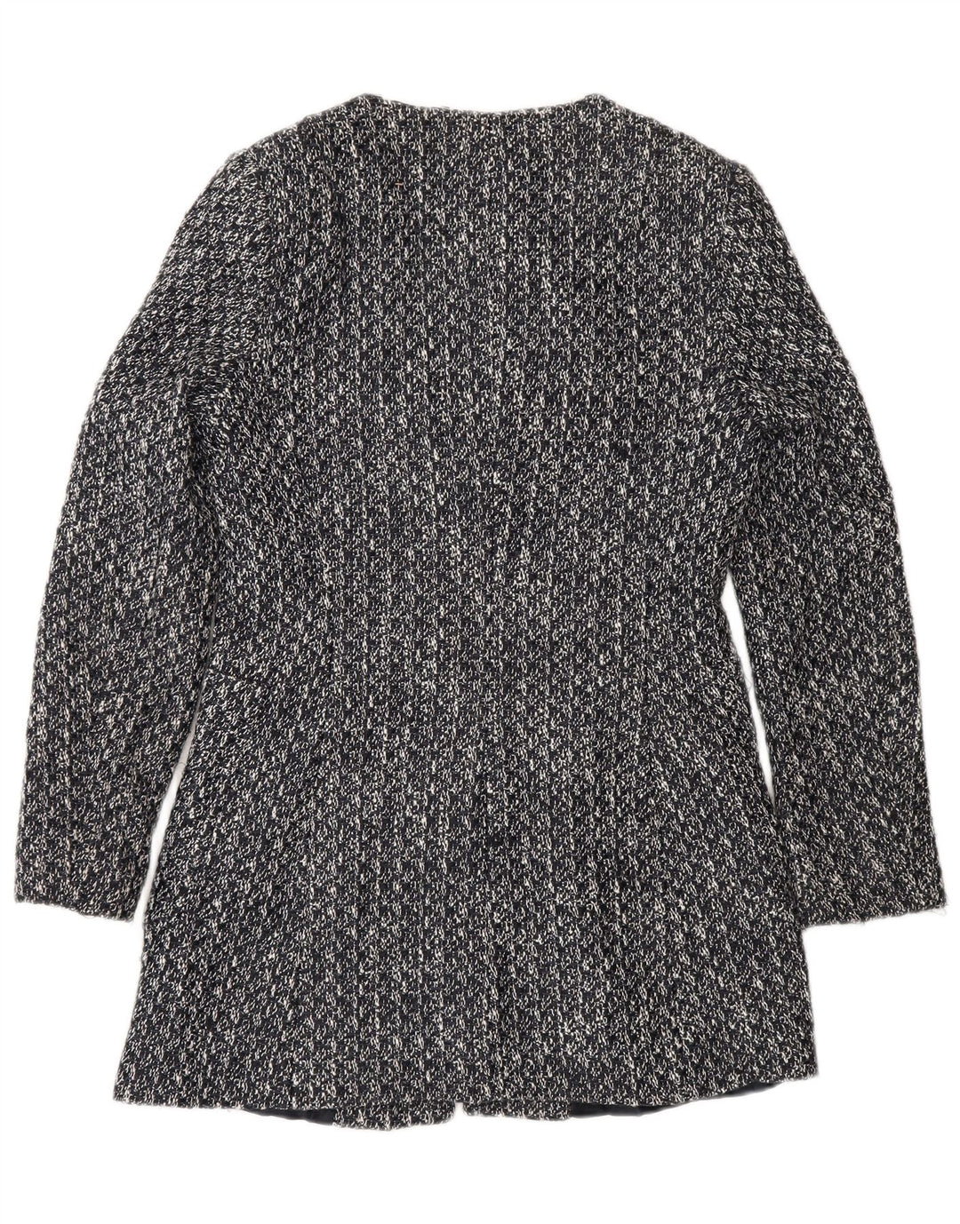 Giacca blazer con zip intera da donna Zara UK 12 Cotone grigio medio