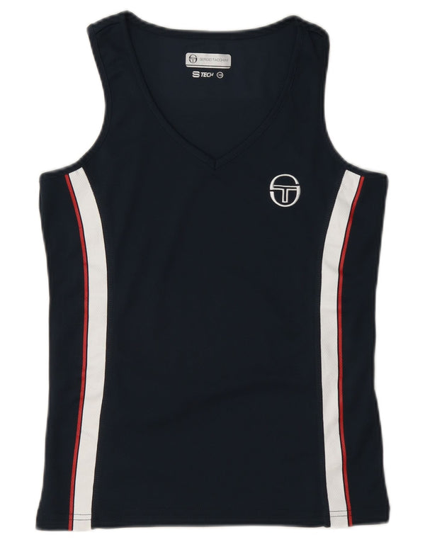 Canotta da donna Sergio Tacchini UK 6 XS Poliestere color block blu navy