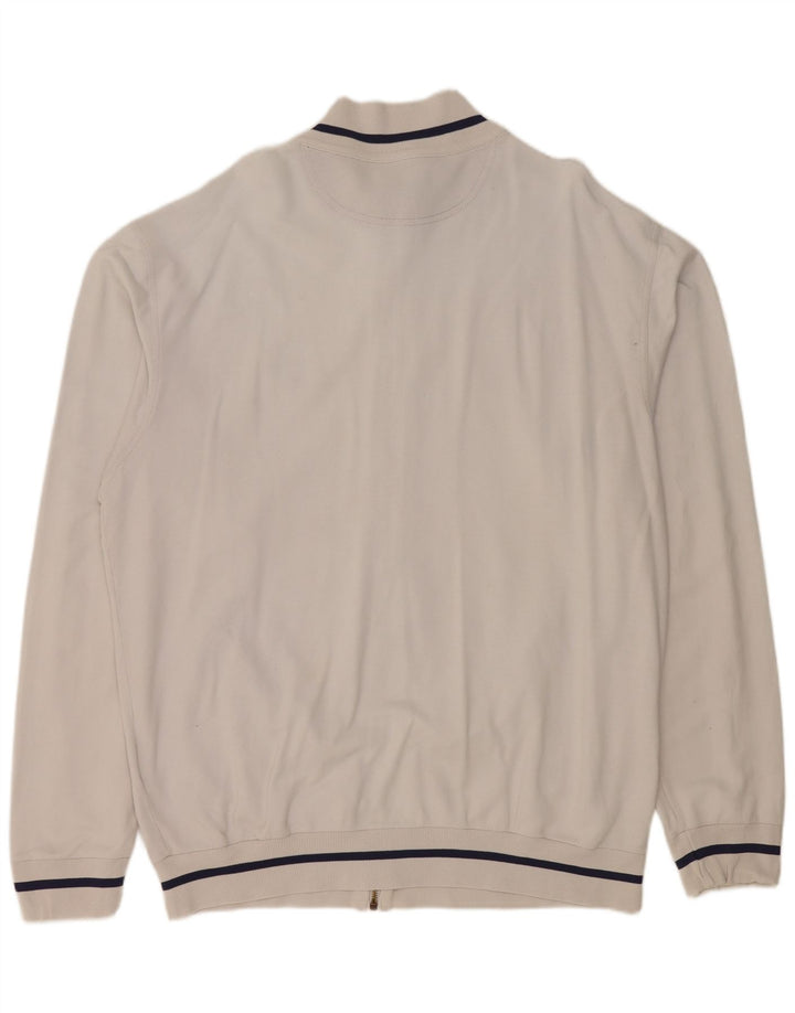 CHAMPION Mens Tracksuit Top Jacket 2XL White Cotton