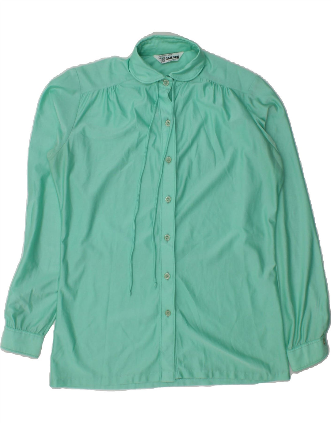 VINTAGE Womens Shirt Blouse US 8 Medium Turquoise Vintage Vintage and Second-Hand Vintage from Messina Hembry 