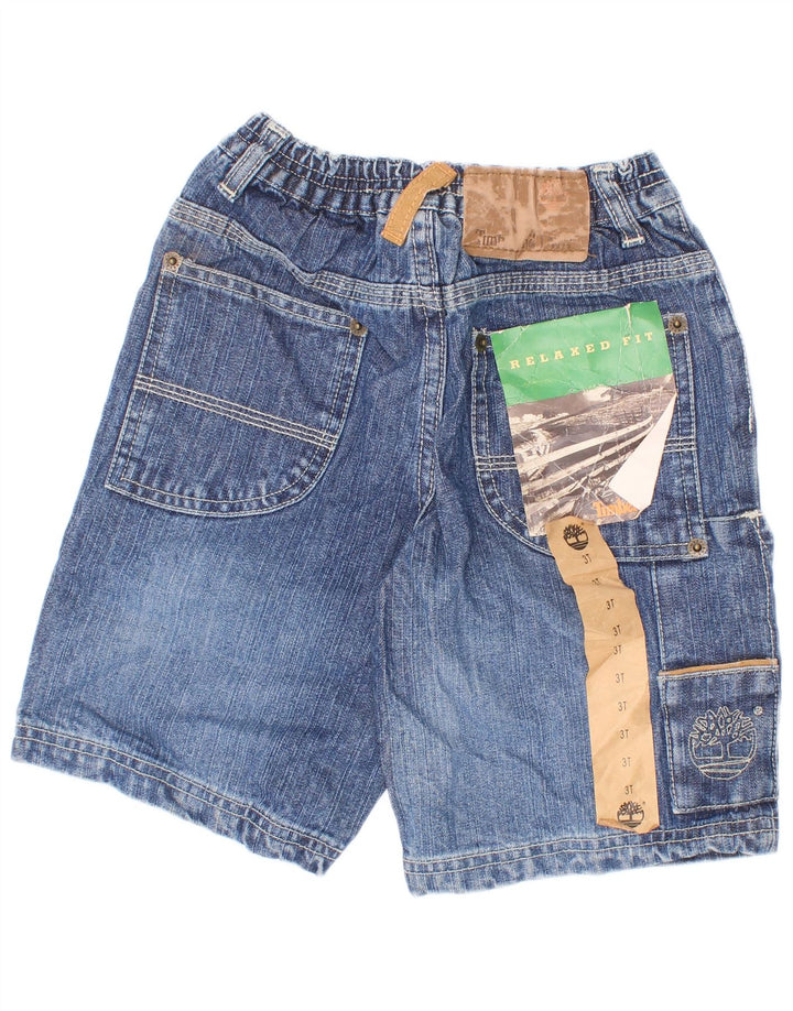 Pantaloncini di jeans cargo per ragazzi Timberland 2-3 anni W22 cotone blu
