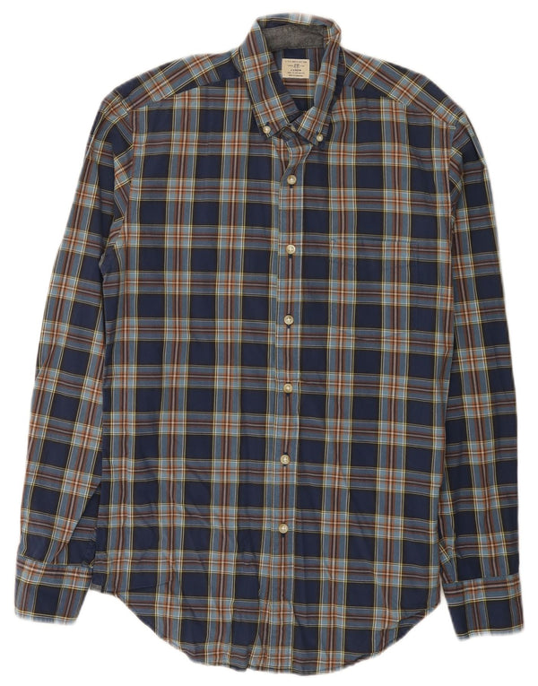 Camicia da uomo J. Crew taglia 14 1/2 piccolo cotone a quadri blu