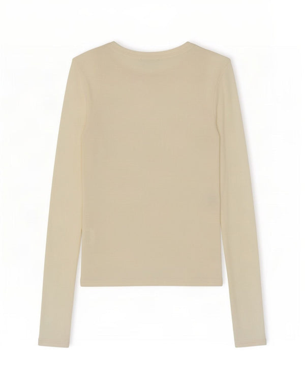 Top Zara da donna a maniche lunghe UK 8 Small bianco modal
