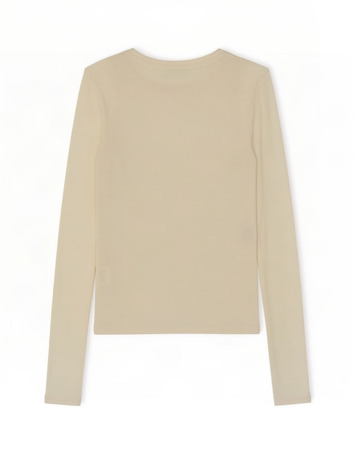 Top Zara da donna a maniche lunghe UK 8 Small bianco modal