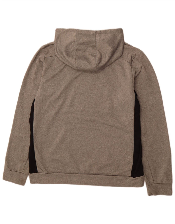 NIKE Mens Therma-Fit Hoodie Jumper Medium Grey Colourblock Polyester