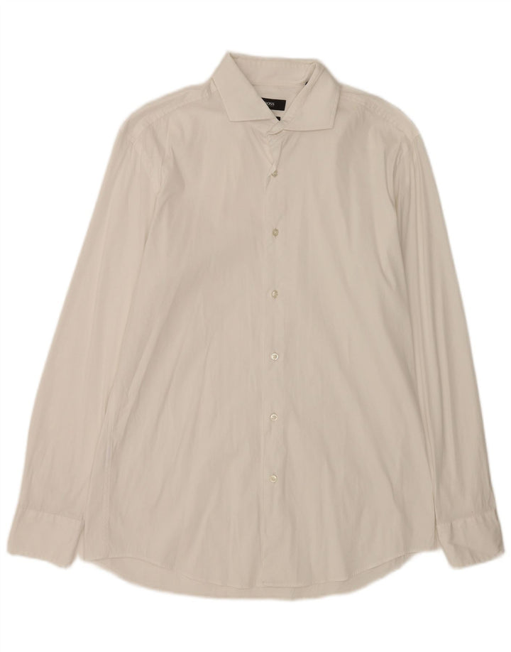 Camicia slim fit da uomo Hugo Boss taglia 41 16 grande bianca