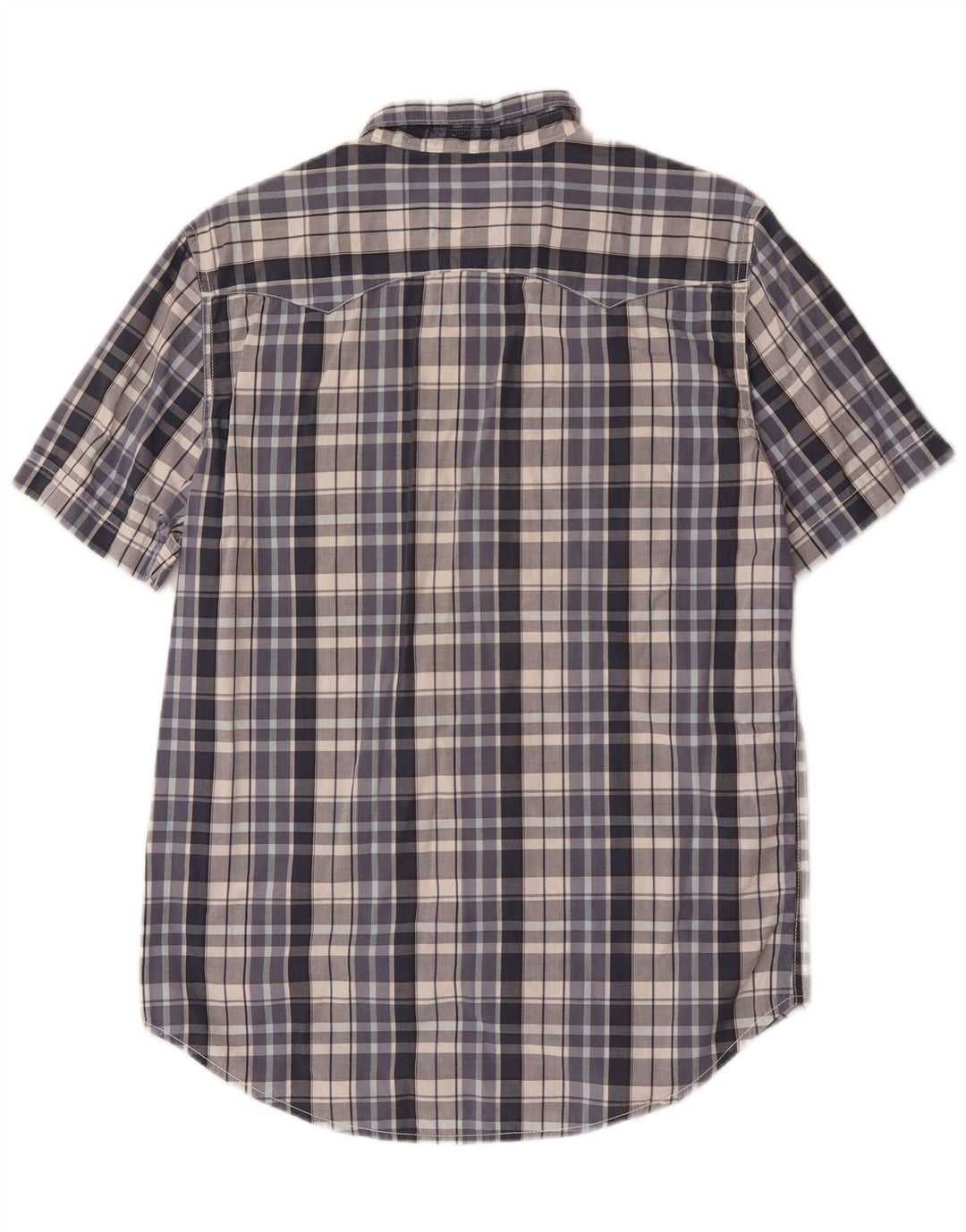 Camicia Levi's da uomo slim fit a maniche corte in cotone a quadri blu medio