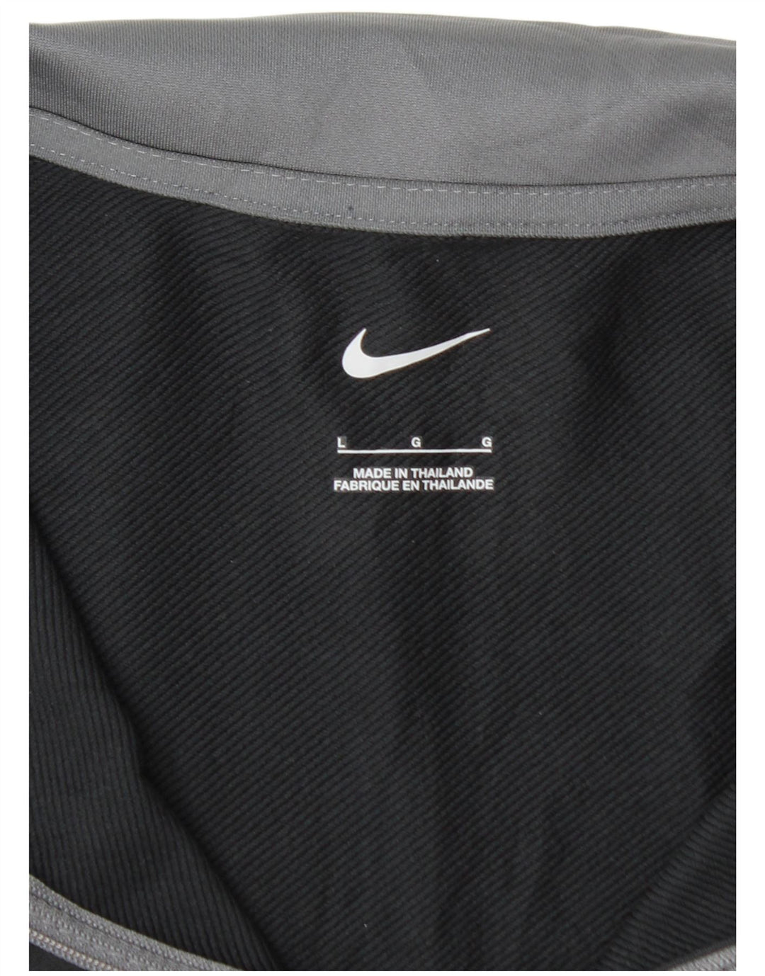 NIKE Top da tuta pullover con zip e collo da uomo, grande, in poliestere nero