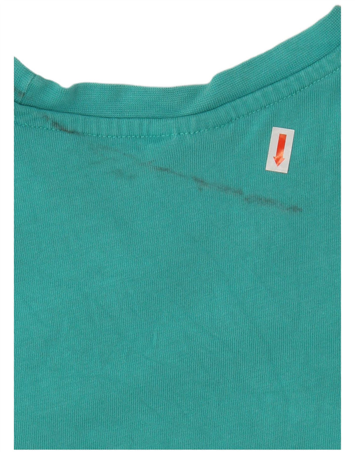 REEBOK T-shirt grafica classica da uomo Top in cotone turchese medio