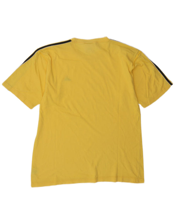 T-shirt da uomo Adidas Top UK 42/44 grande cotone giallo