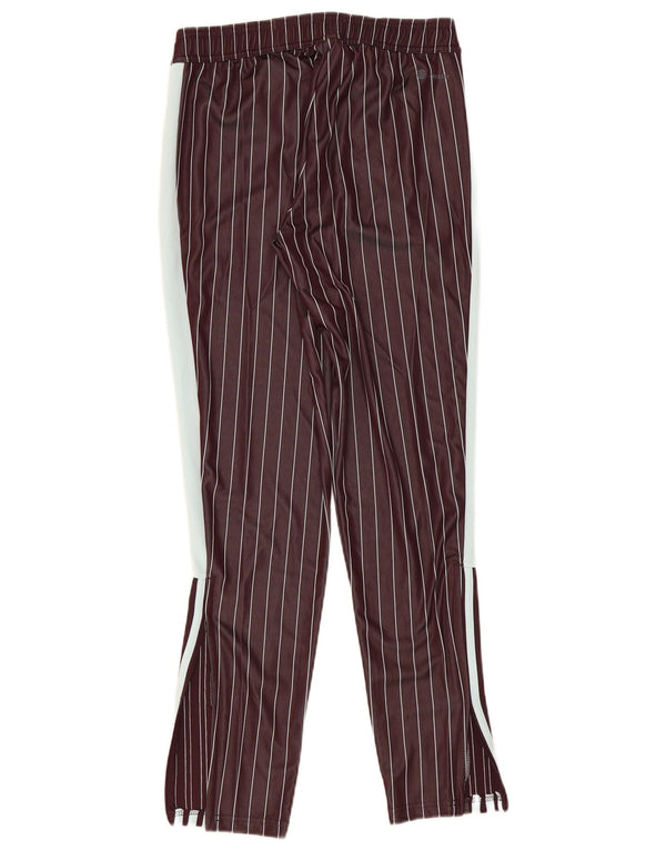 Pantaloni della tuta Adidas Aeroready da donna UK 8/10 Small Borgogna