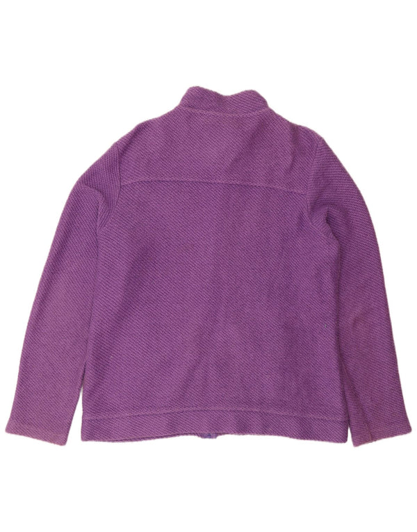Maglione cardigan da donna Weird Fish UK 16 grande cotone viola
