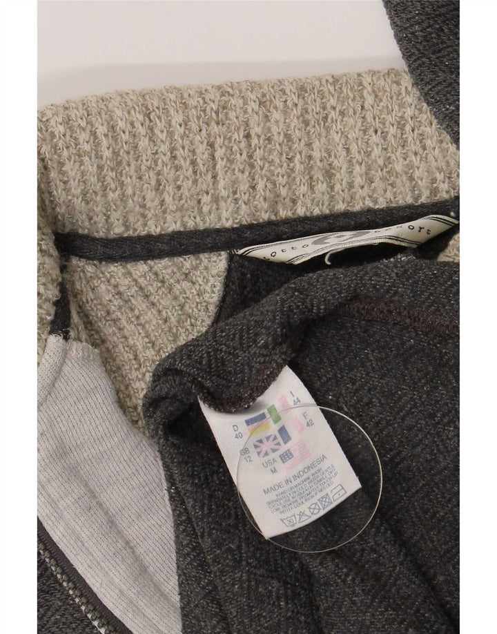 Maglione maglione oversize da donna con collo a polo oversize Lotto UK 12 Grigio medio chiazzato