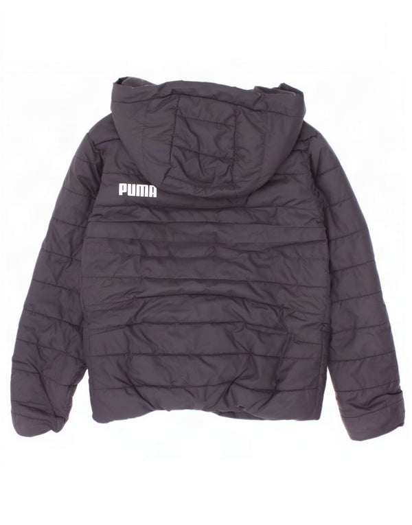 Giacca imbottita con cappuccio Puma da bambino 5-6 anni in poliestere nero