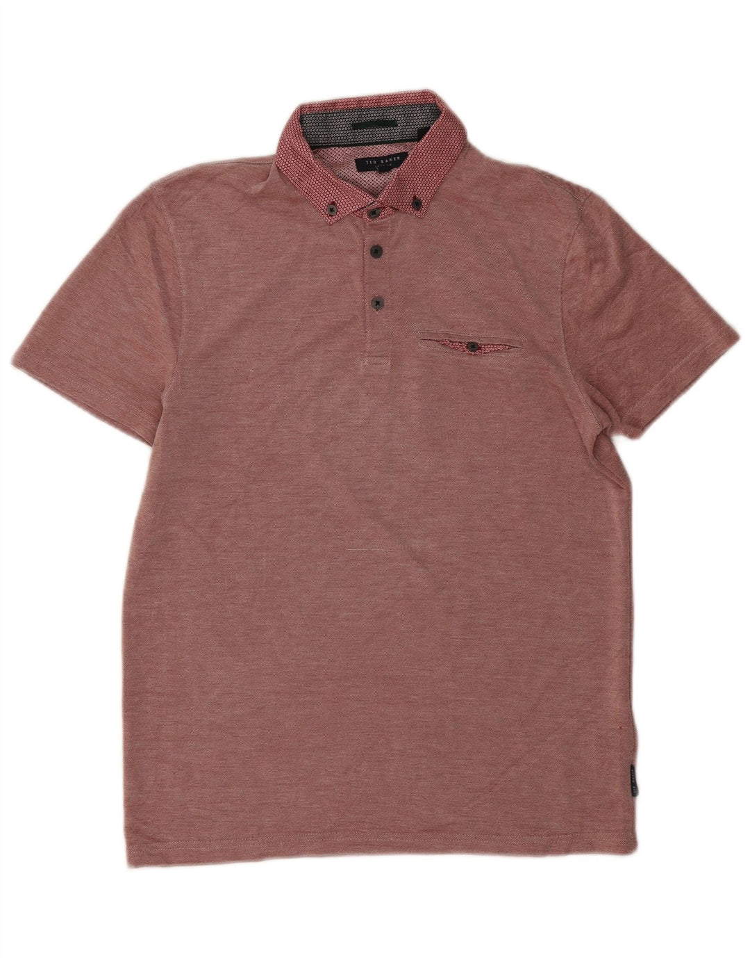 Polo da uomo Ted Baker taglia 3 media bordeaux modal
