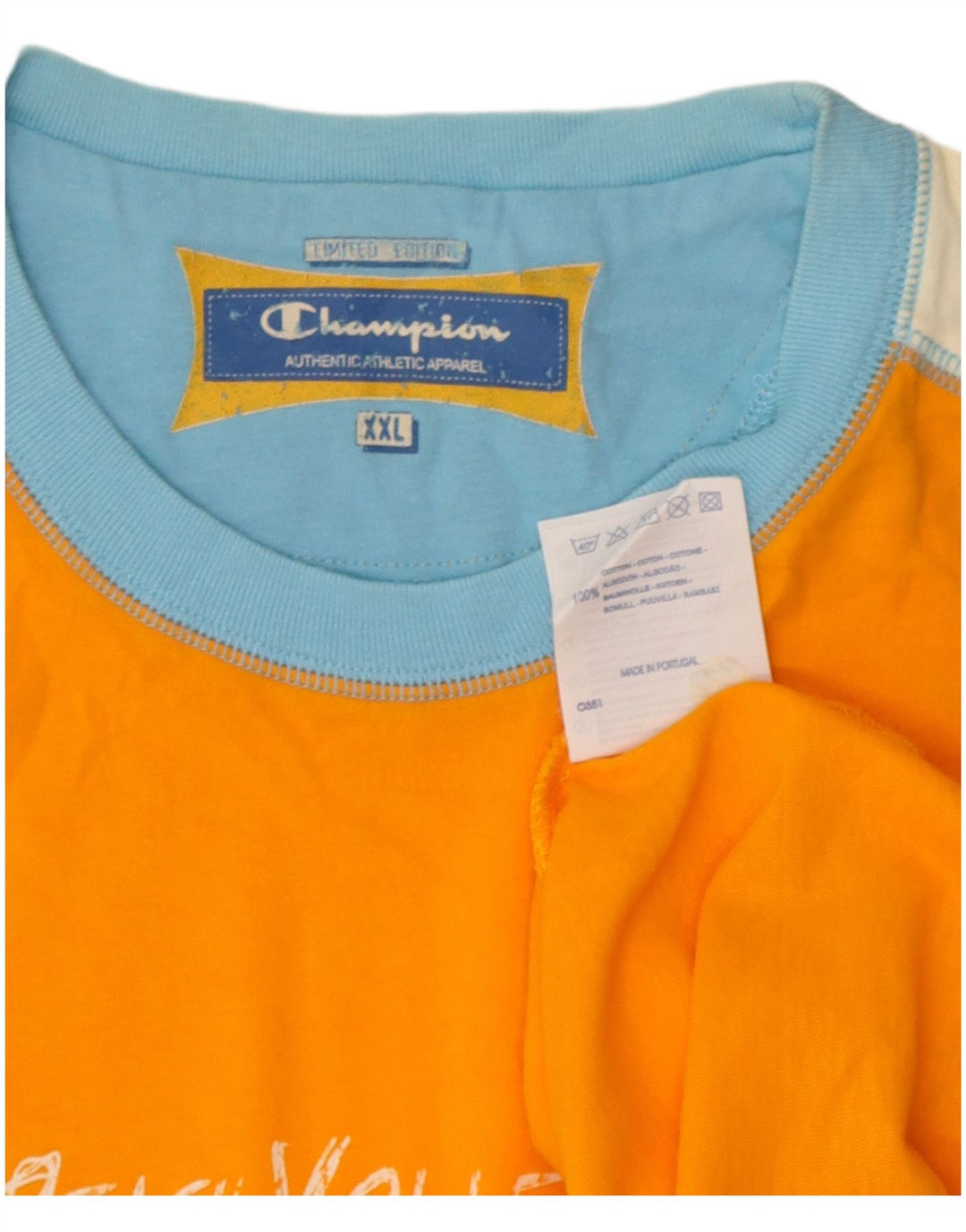 Canotta grafica da uomo Champion 2XL Cotone color block arancione