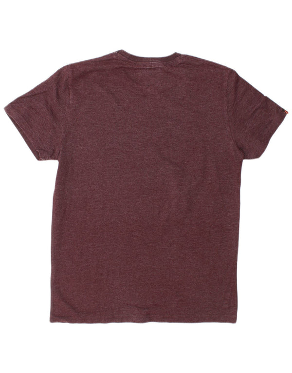 T-shirt grafica da uomo Superdry Top XL Borgogna in poliestere