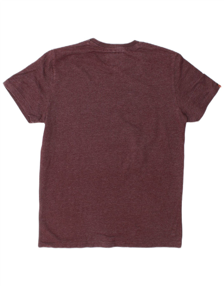 T-shirt grafica da uomo Superdry Top XL Borgogna in poliestere