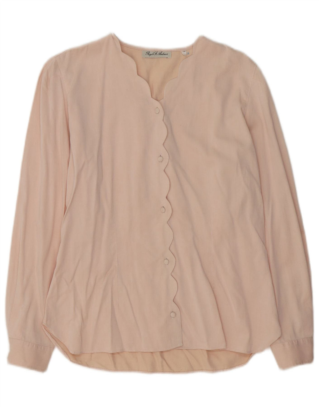 Camicetta Camicia Vintage da Donna IT 44 Cotone Rosa Medio