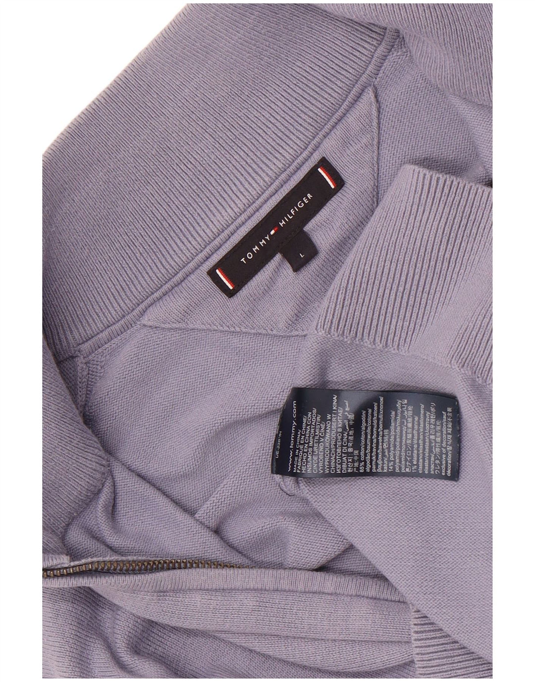 Maglione cardigan da uomo Tommy Hilfiger grande cotone blu