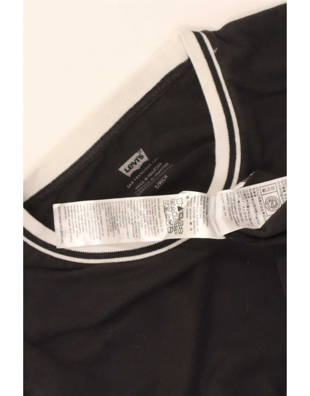 T-shirt da donna Levi's Top UK 10 piccola in cotone nero