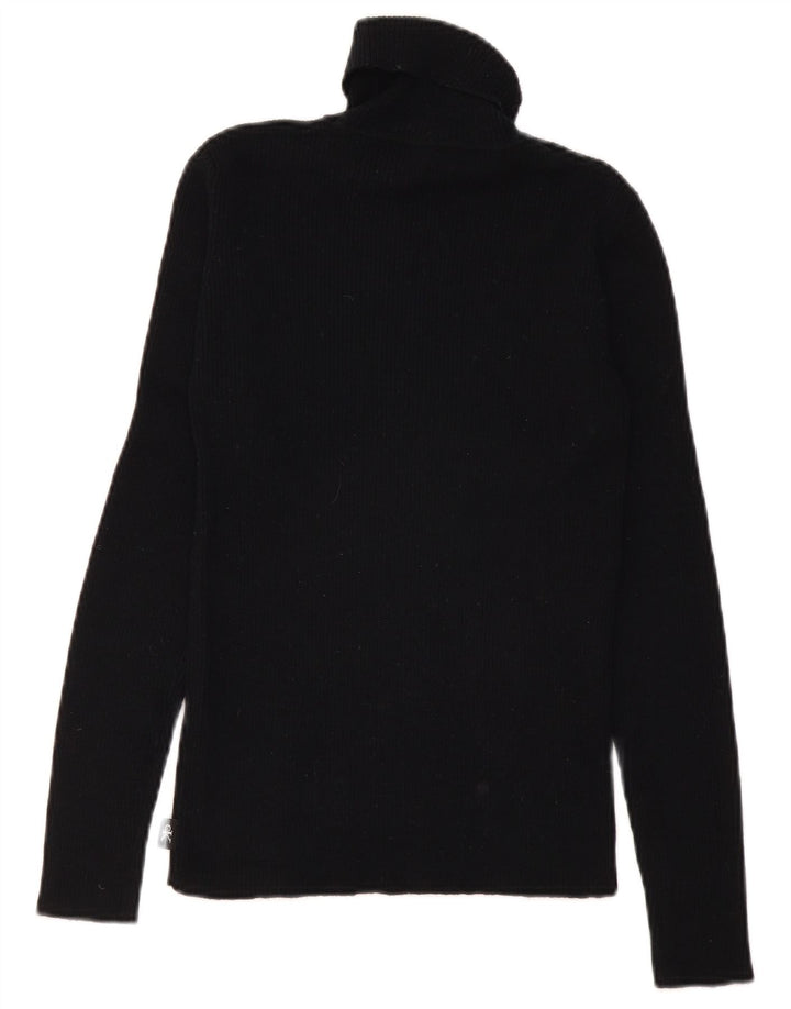 CALVIN KLEIN JEANS Maglione maglione da donna con collo alto UK 12 Medio Nero