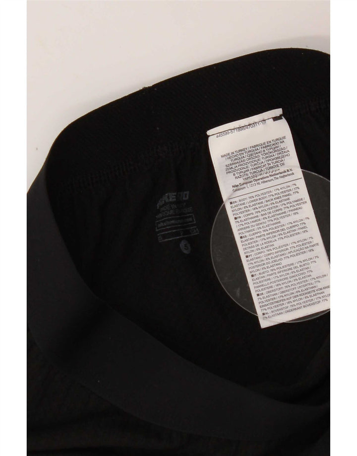 Leggings grafici da donna Nike UK 10 piccoli poliestere nero