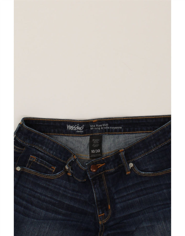 MOSSIMO Womens Mid Rise Denim Shorts US 10 Large W30 Navy Blue Cotton Vintage Mossimo and Second-Hand Mossimo from Messina Hembry 