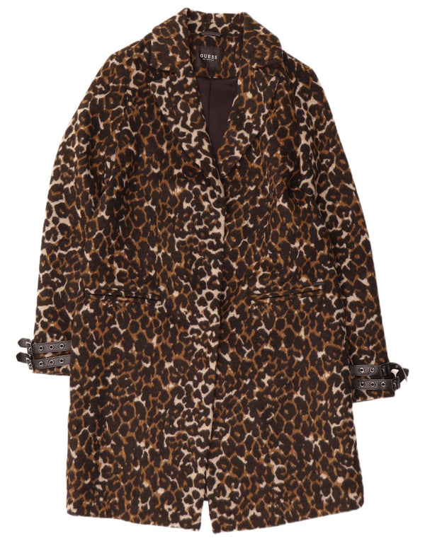 Cappotto GUESS da donna vestibilità ampia UK 6 XS multicolore stampa animalier