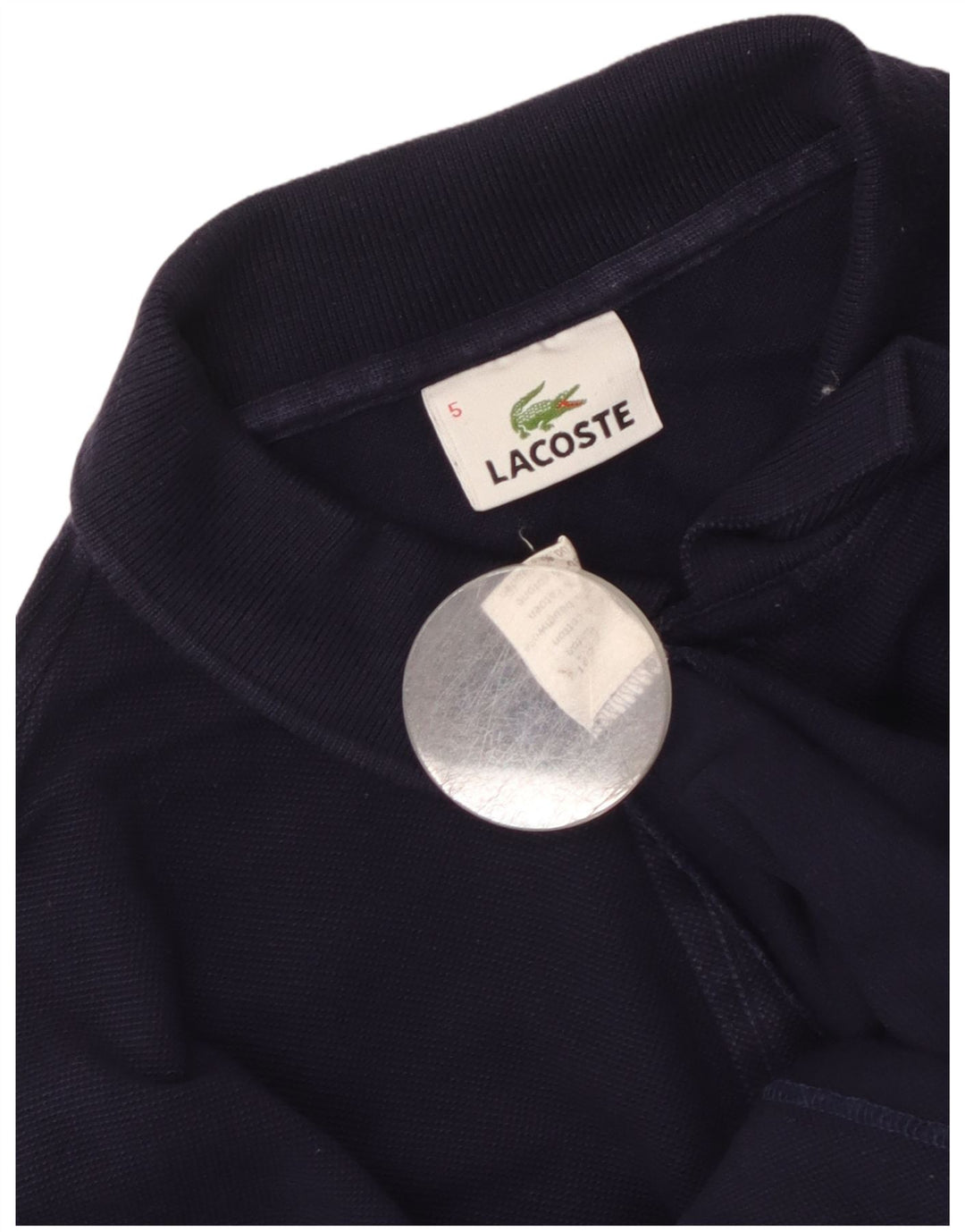 Polo da uomo Lacoste taglia 5 grande in cotone blu navy