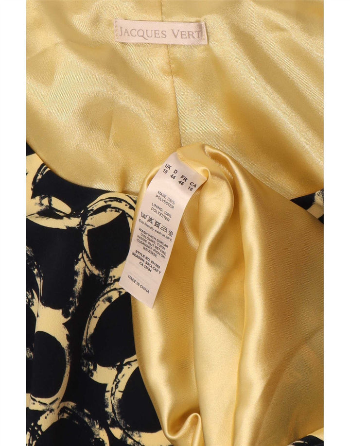 Jacques Vert Abito a trapezio da donna con motivo astratto UK 18 XL Blu navy