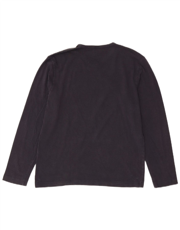 Calvin Klein Jeans Top da uomo a maniche lunghe blu navy medio
