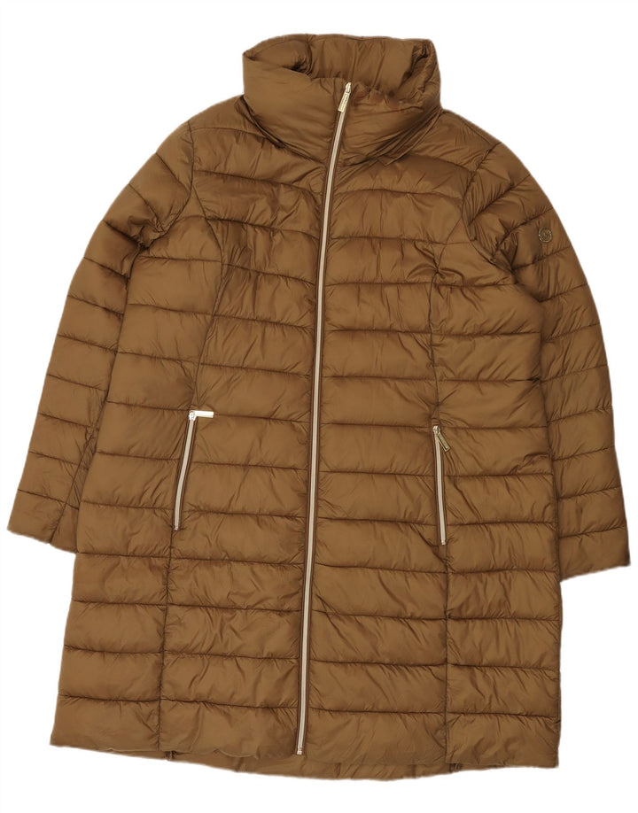 Cappotto imbottito da donna Michael Kors UK 20 2XL Nylon marrone