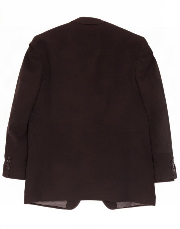 Giacca blazer lunga a 3 bottoni Marks & Spencer da uomo grande in poliestere grigio