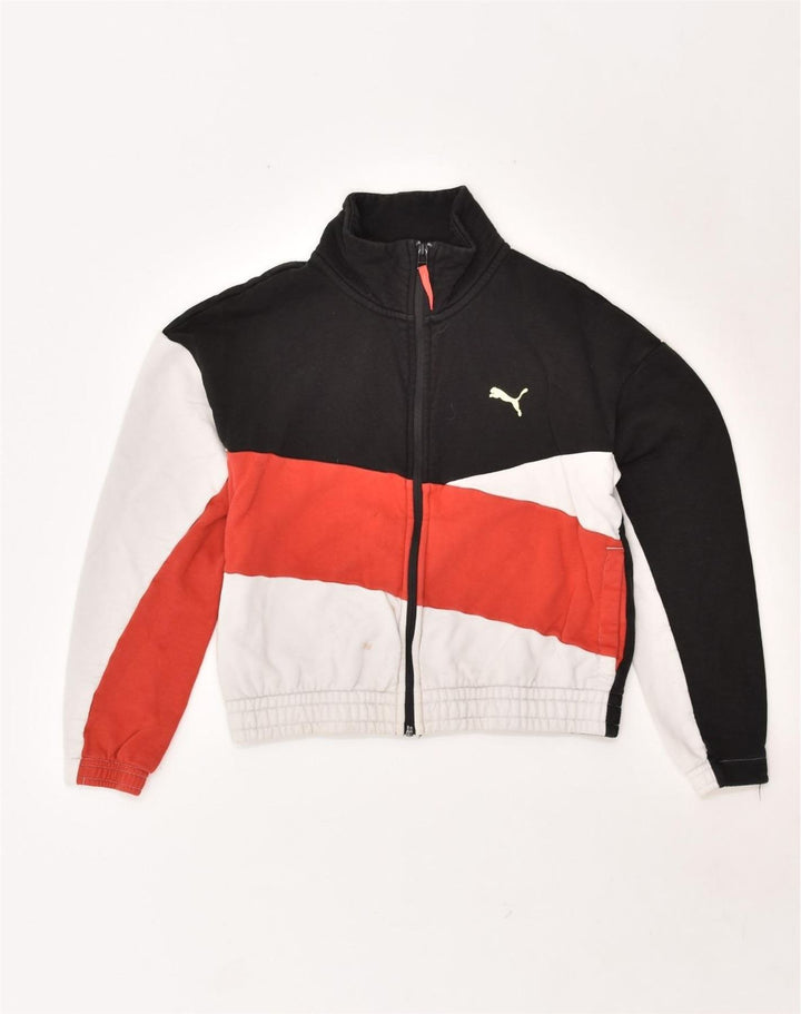 PUMA Womens Tracksuit Top Jacket UK 10 Small Multicoloured Colourblock | Vintage Puma | Thrift | Second-Hand Puma | Used Clothing | Messina Hembry 