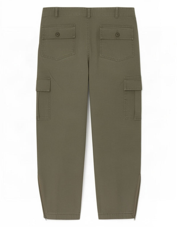 Pantaloni cargo larghi da uomo vintage IT 50 grandi W36 L27 quadri verdi