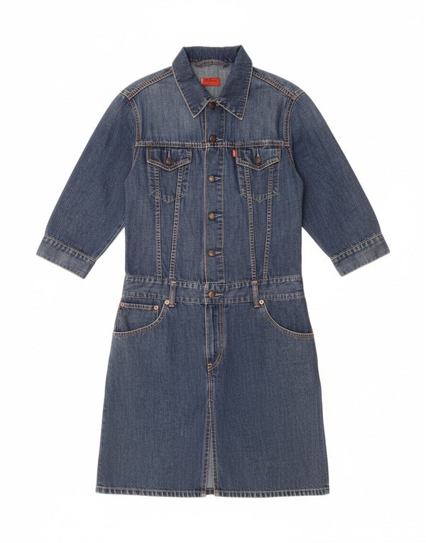 LEVI'S Abito in denim pullover con maniche a 3/4 per ragazze 11-12 anni Blu medio