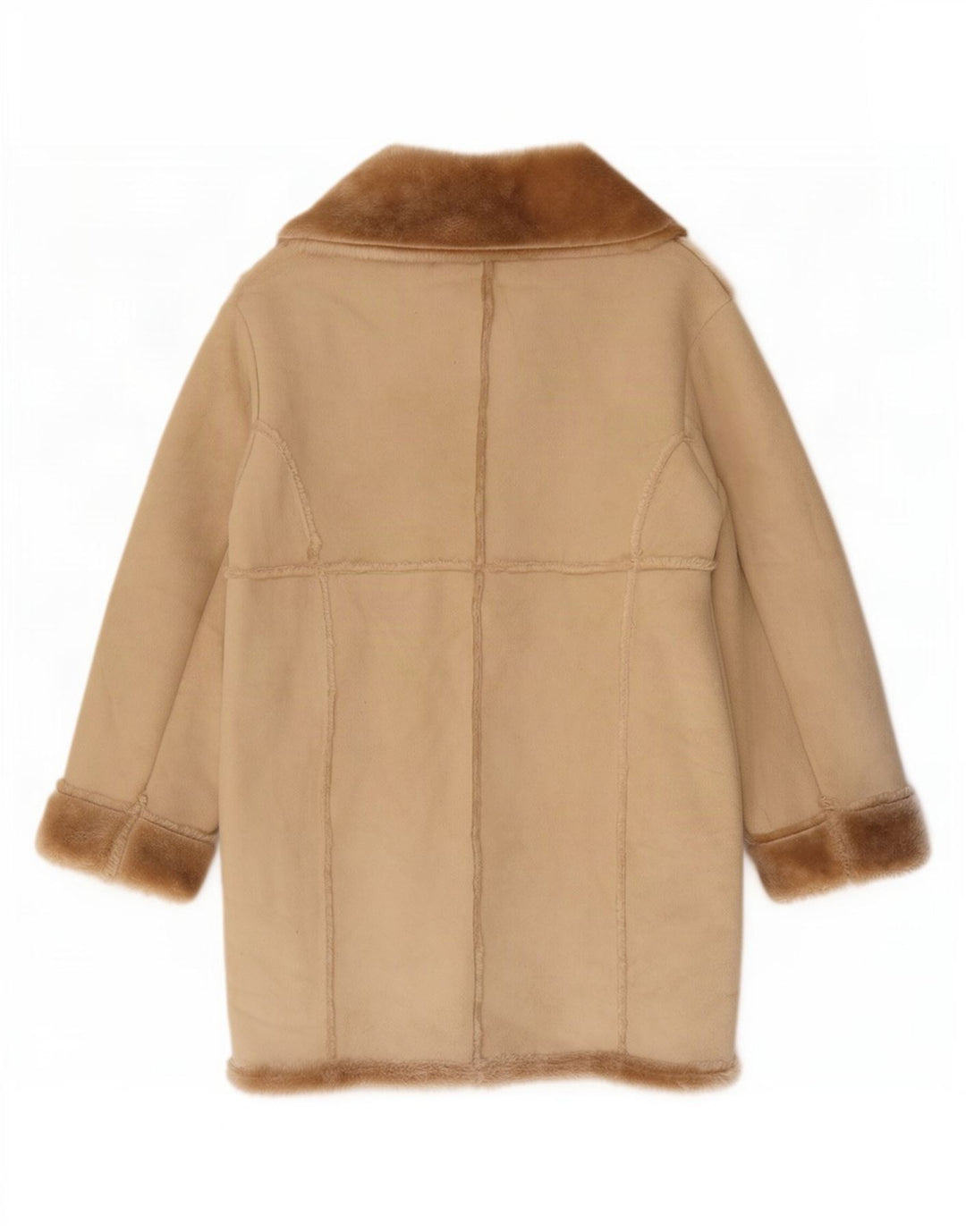 Cappotto Sherpa oversize da donna Casamia UK 10 piccolo poliestere beige