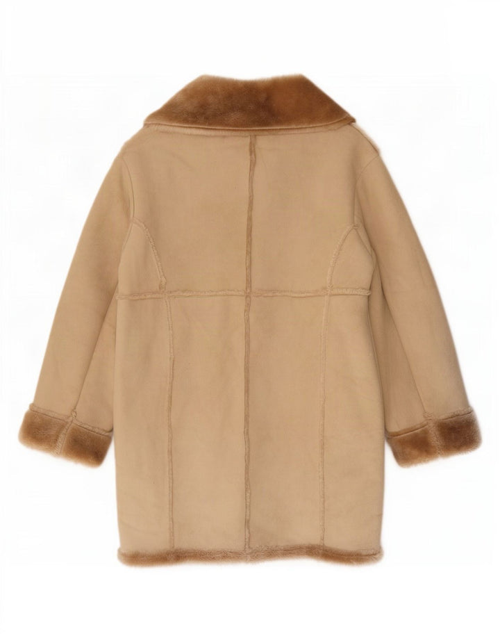 Cappotto Sherpa oversize da donna Casamia UK 10 piccolo poliestere beige