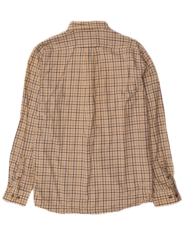 EDDIE BAUER Camicia da uomo grande in cotone a quadri beige